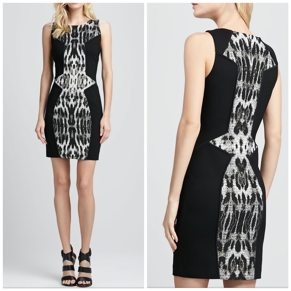 Rebecca Minkoff Moulin Printed-Inset Dress- 8 - Picture 1 of 4